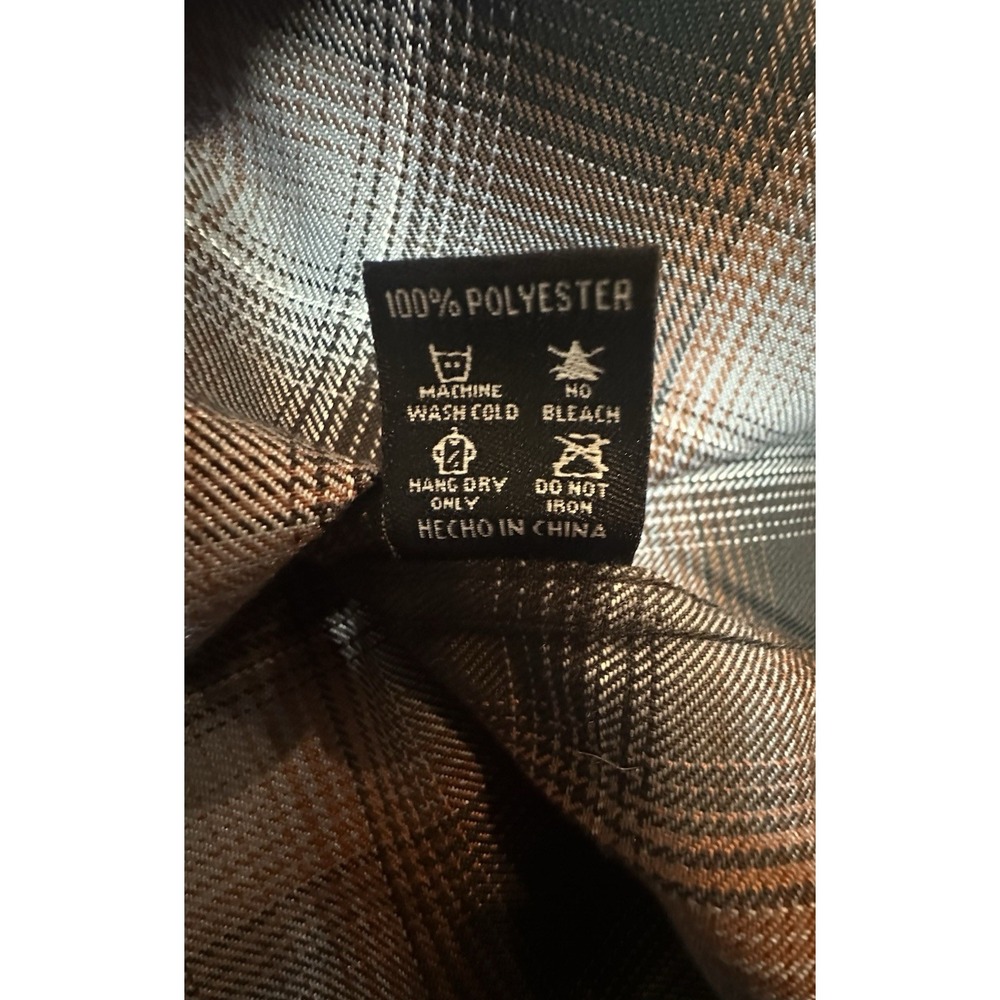 Dixxon Flannel Patina Mens Plaid Long Sleeve Pearl Snap Size 3XL - Picture 6 of 9